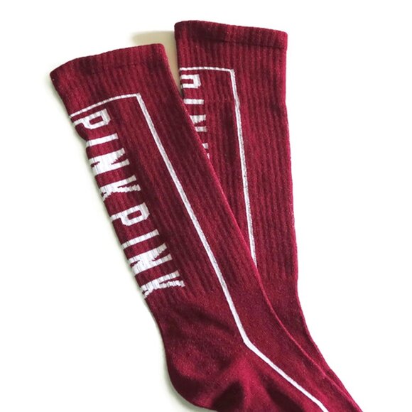 Victoria's Secret PINK Below The Knee Maroon Red NWOT One Size Rare - Picture 6 of 6